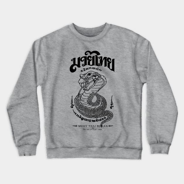 Muay Thai Sak Yant Snake Crewneck Sweatshirt by KewaleeTee